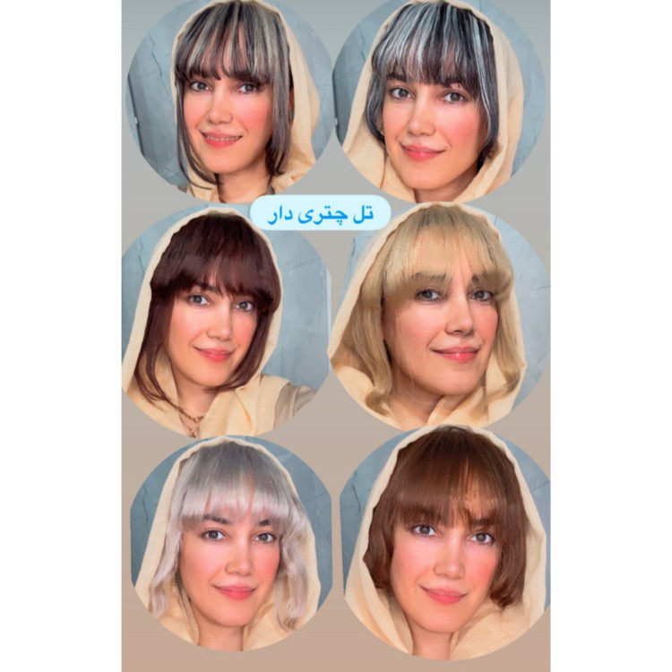 چتری موی مصنوعی تلدار حجم متوسط بغل دار