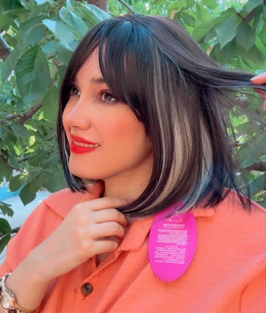 کلاهگیس زنانه فرق پوستی مدل مصری