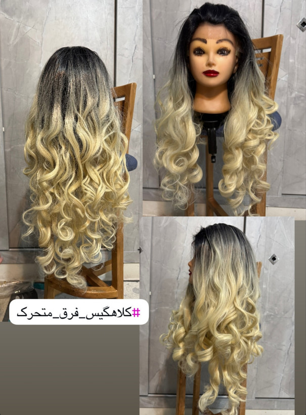 کلاهگیس جلوتوردار فرق متحرک پرحجم
